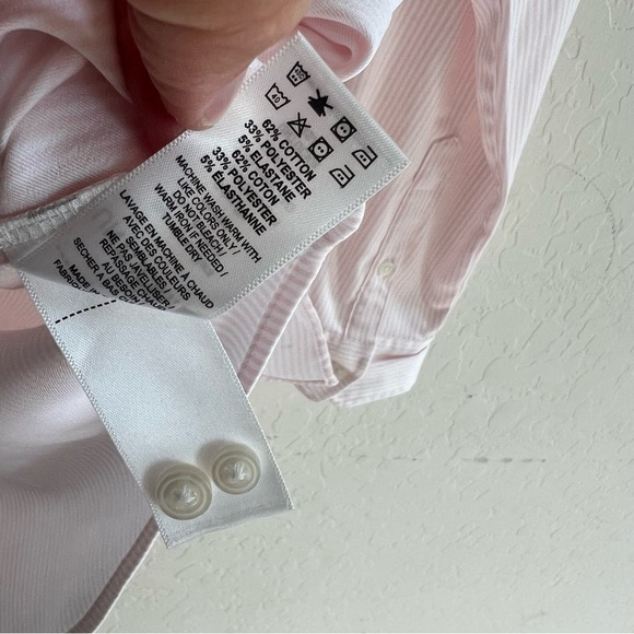 UnTUCKit Pink Pinstripe Clara Button Down Top - Picture 12 of 12